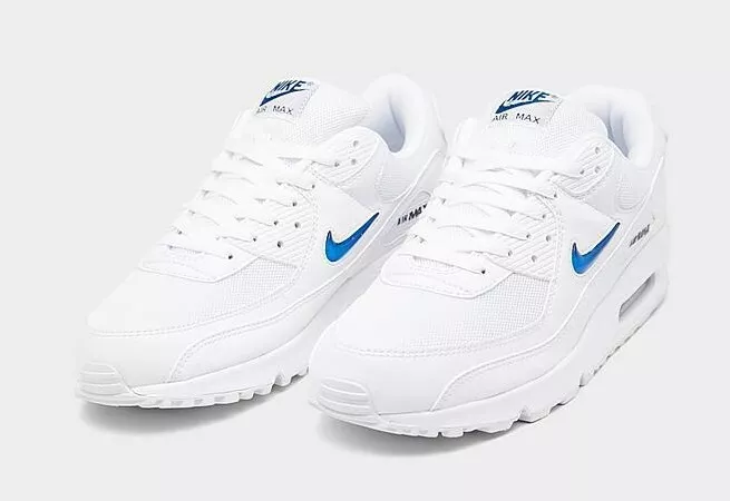 alias izquierda Sobriqueta Nike Air Max 90 Jewel Swoosh White/Royal Blue 2022 Mens Running Retro Shoes  NEW | eBay