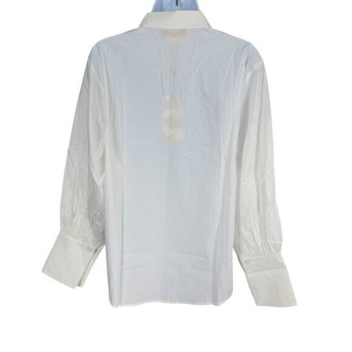 Tuckernuck x India Hicks NEW White Cotton Britwell Button Down Blouse Size XL - Foto 9 di 12