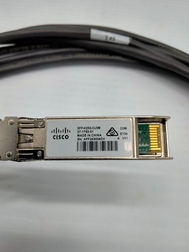 Cisco SFP-H25G-CU5M 5 Meter 25GBASE-CU SFP28 DAC Passive Twinax Cable 37-1793-01 - Afbeelding 3 van 4