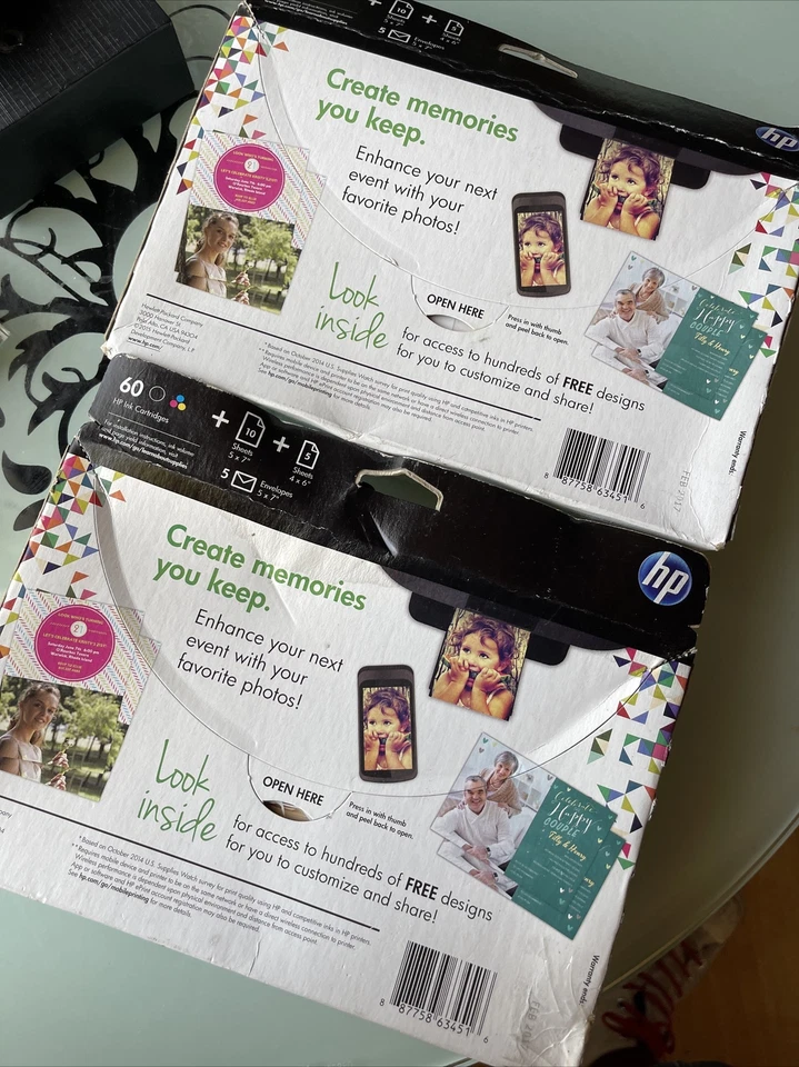 Genuine HP 60 Black  + TriColor 1 Ink Cartridges  OEM  Authentic   EXP 02/2017 - Image 3 of 4