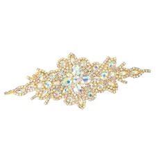 Rhinestone Belt Bridal Belt Transparent Gold Wedding Sash Bridal Belts Weddin...