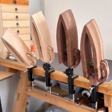 Portable Leather Stitching Pony Wooden Hand Sewing Clamp Adjustable Desktop Tool