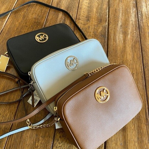 Nuevo con etiquetas Bandolera Grande EW Michael Kors Fulton equipaje de  cuero/Negro/Marrón | eBay
