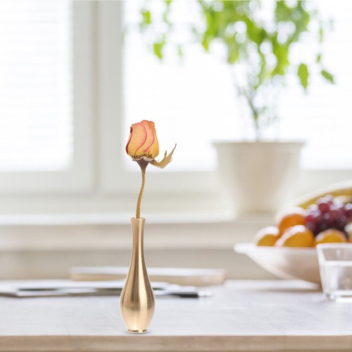 1PC Artificial Flower Vase Desktop Vase Copper Vase Tall Floral Vase Decor - Picture 6 of 11