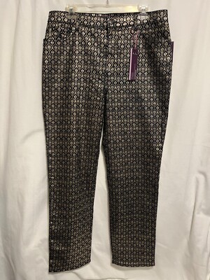 Gloria Vanderbilt Jean/Pant NWT Size 14 Portland Wash Amanda Black/Gold