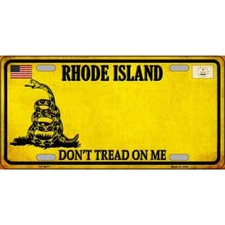 Rhode Island Dont Tread On Me Novelty Metal License Plate Tag LP-8871
