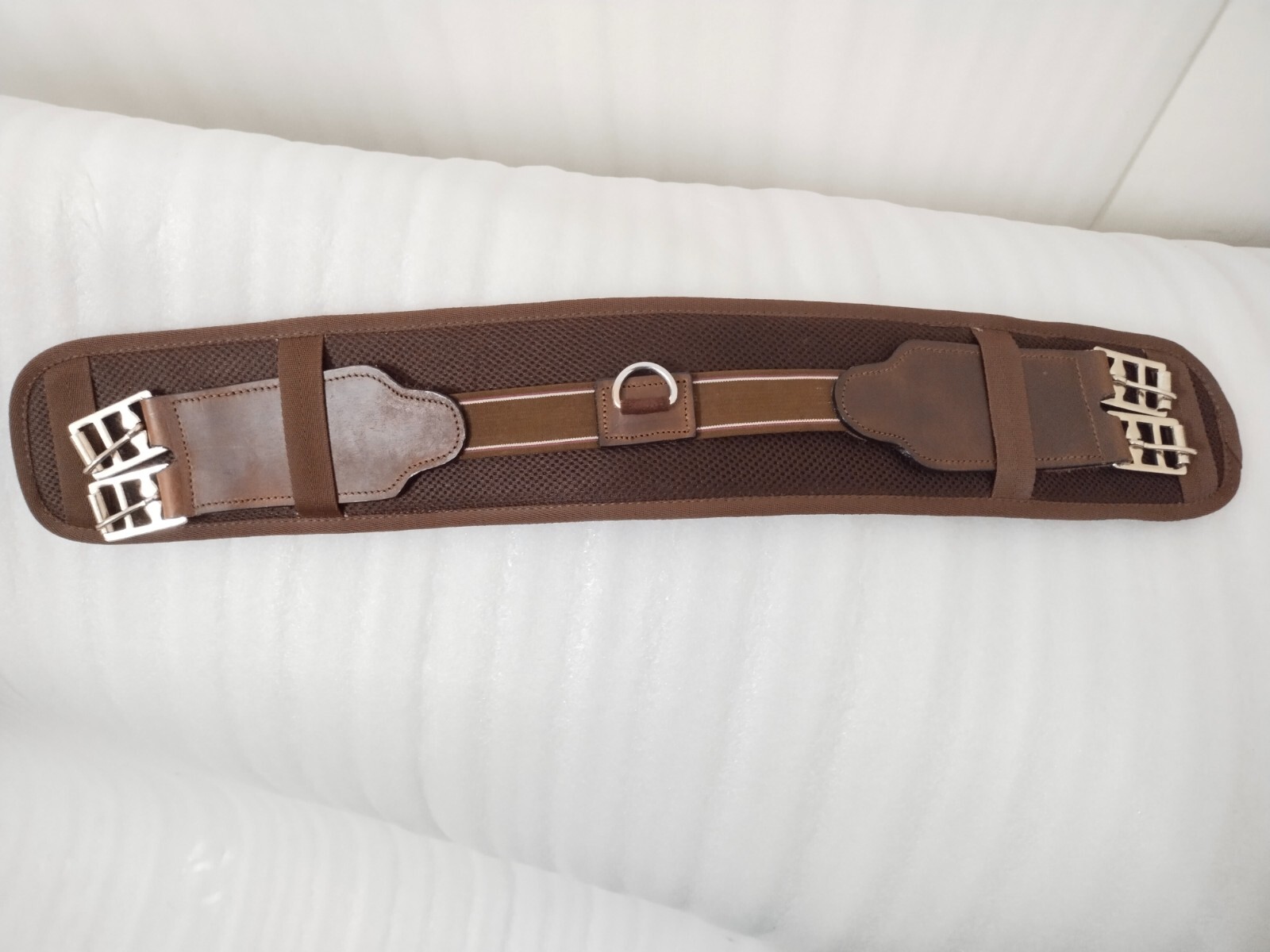 Comfortable Dressage Girth Elasticated Both Ends Brown 20" to 34". eBay