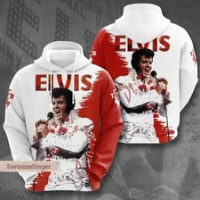 Elvis Presley Hoodie, Elvis Presley Tour 3D Hoodie