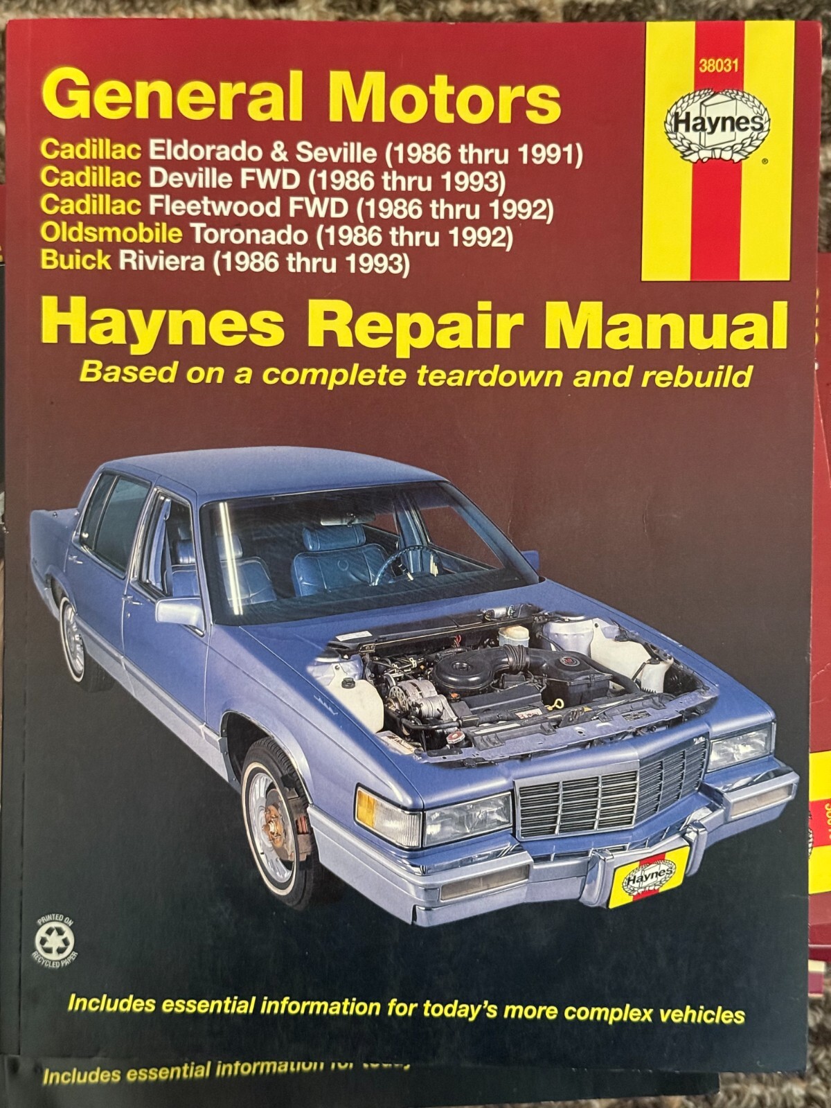 HAYNES Cadillac El Dorado, Seville, Olds, Buick FWD 86-93 Repair Manual 38031
