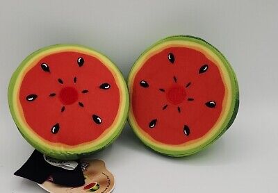 Fruit Ninja Game Watermelon Plush Toy Halfbrick Green Pull-Apart Stuffed  Plushie