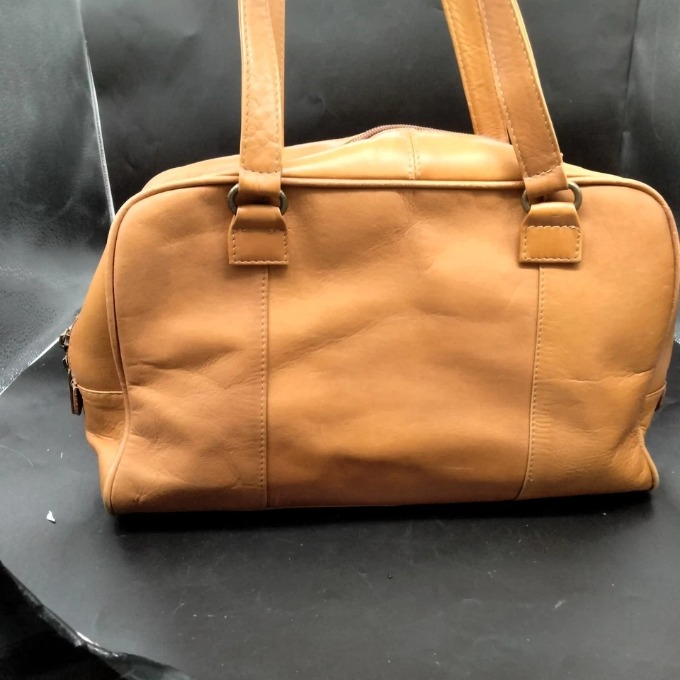 Le Donne Colección Cuero Viaje, Equipaje de Mano, Gimnasio, Bolso de Noche Bronceado Unisex LEER Foto 3 de 4