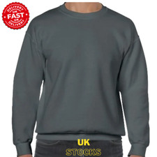 Mens Sweatshirt Heavy Blend Crew Neck Plain Jumper Pullover Casual Thick Quality