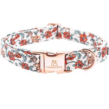 Dog Collar Fall Dog Collars Flower Print Dog Collar Female Male Dogs Soft Dur...