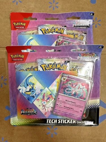 Pokémon Prismatic Evolutions Tech Sticker Collection Sylveon Lot of 2