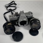 Minolta SRT101 SLR 35mm Camera + Minolta 55mm and Focal 28mm Lenses Body Damage