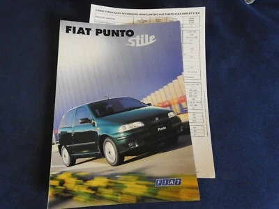 catalogue depliant fiat punto série limitées stile 1998 - Photo 1/2