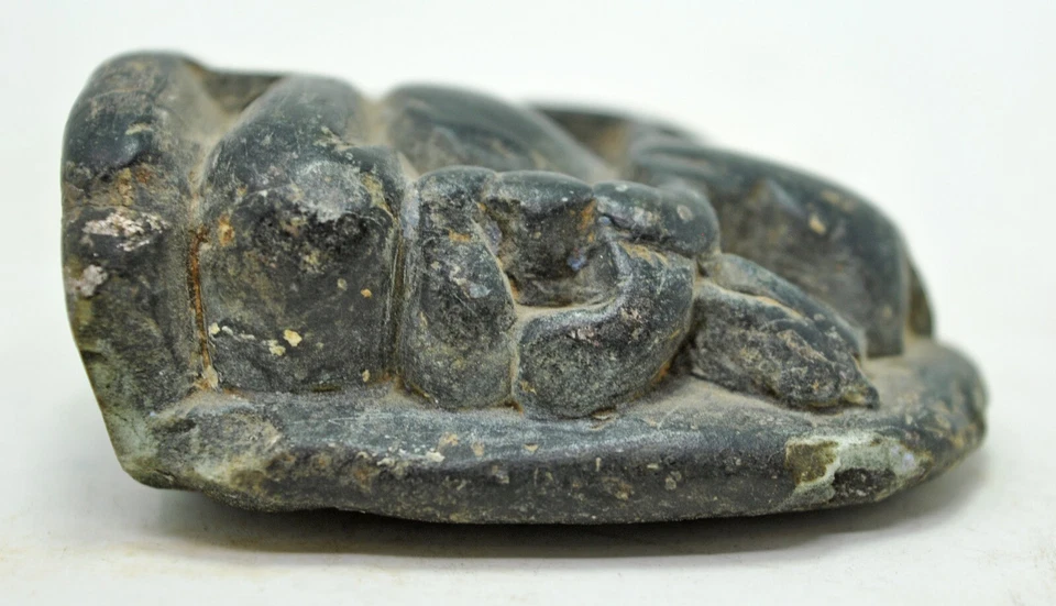 Antigua Estatuilla Ídolo Dios Ganesha Piedra Negra Original Antigua Fina Tallada a Mano  Foto 3 de 4