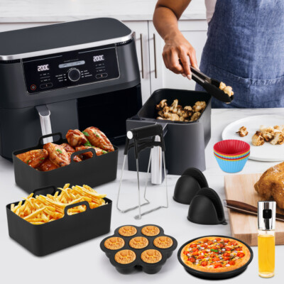 31tlg Silikonform Grill Airfryer Zubehör für Ninja Foodi AF400EU AF451EU 9.5L