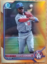 2022 Bowman Chrome Sapphire Eddys Leonard Prospect Orange Refractor /75