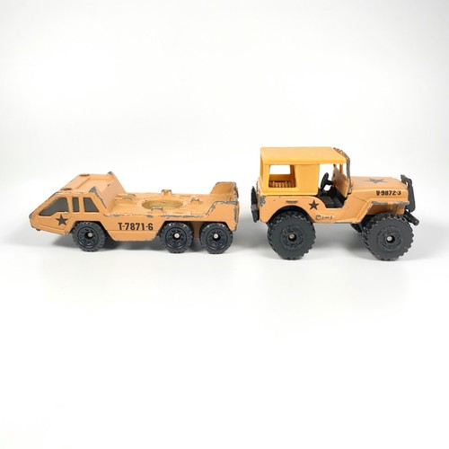 Lote De Colección Matchbox Militar Bronceado Ejército - Jeep 1981 4x4 y 1985 Vehículo Transportador - Imagen 6 de 14