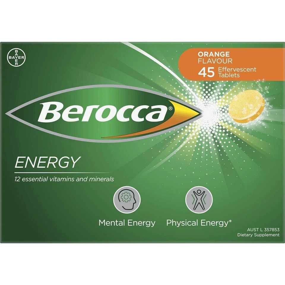 Berocca Energy Naranja 12 Minerales Esenciales Vitaminas 45 Comprimidos Efervescentes Foto 3 de 4