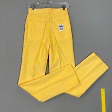 Vintage Levi's Corduroy Pants Yellow Womens NOS White Tab 70s 80s NWOT 26" Waist
