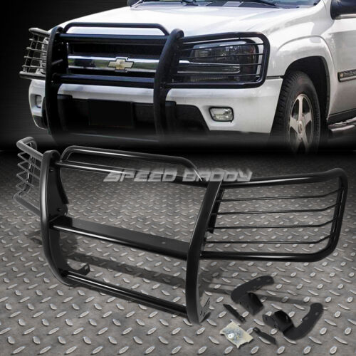 FOR 02-09 CHEVY TRAILBLAZER EXT BLACK MILD STEEL FRONT BUMPER BRUSH GRILL GUARD - Picture 1 of 5