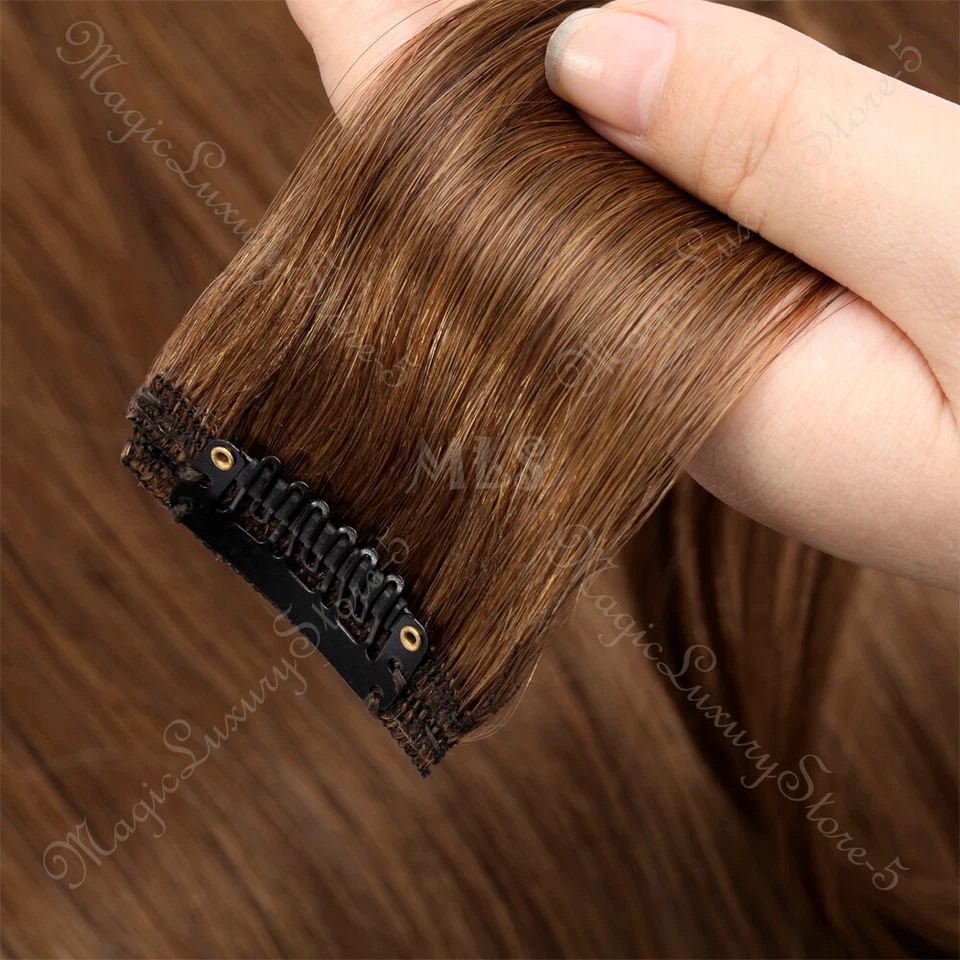 Clip In Extensions Set Remy Echthaar 30cm-80cm Haarverlängerung 8 Tressen hair - Bild 4 von 4