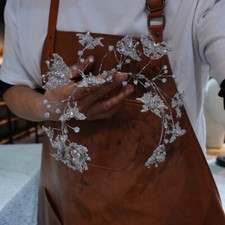 Soft Butterfly Designs Brides Tiaras Crowns Crystal Wedding Hair Accessory