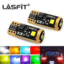 LED T10 194 168 W5W Canbus Multi-Color Dome License Side Marker Light Bulb 6000K