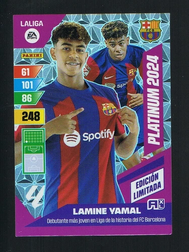 ADRENALYN XL 2023-24 LIMITED EDITION PLATINUM LAMINE YAMAL ROOKIE FC BARCELONA
