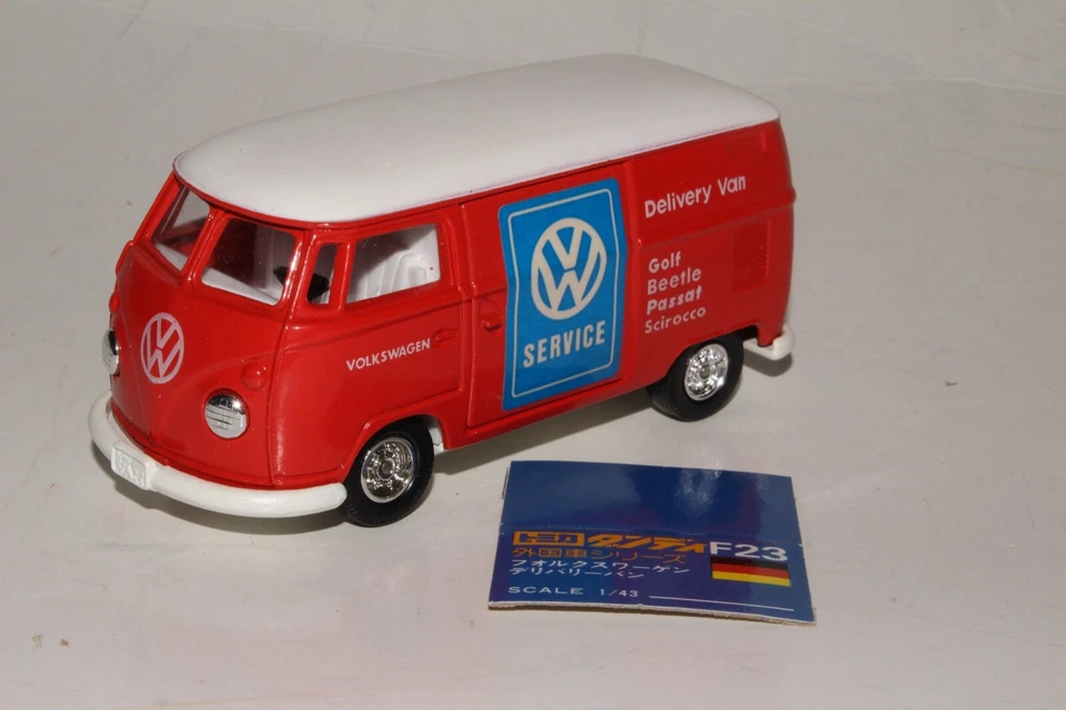 TOMICA DANDY #F24 VOLKSWAGEN VW FURGONETA/AUTOBÚS, VW FURGONETA DE SERVICIO, EXCELENTE, EN CAJA Foto 4 de 4