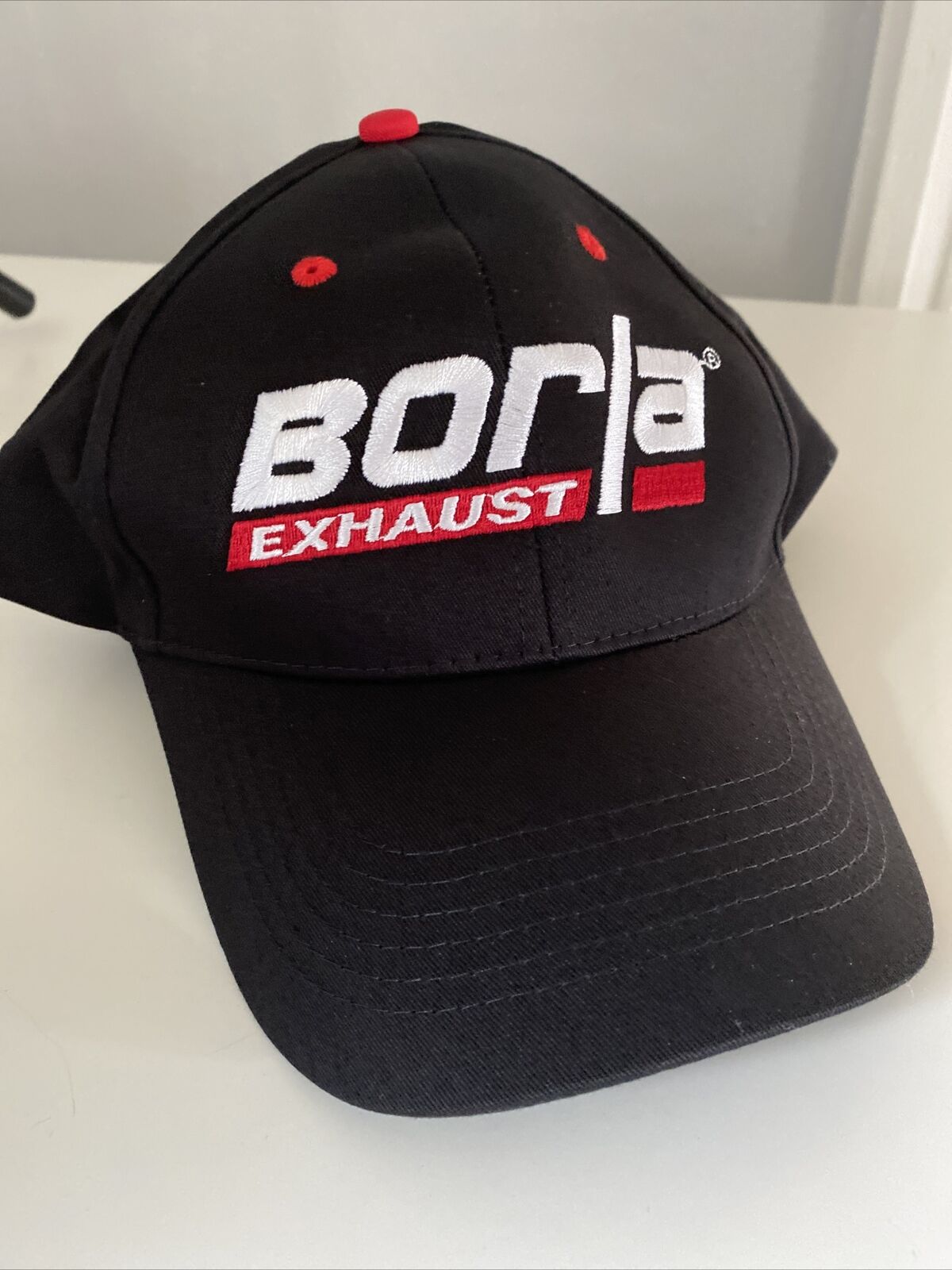 Borla Exhaust Snap-Back Hat Black & Red adjustable - image 1