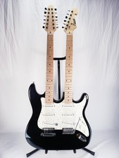 Ktone Double Neck 6/12 String Black Electric Guitar (pb1025168)