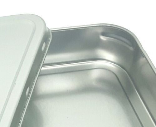 Tobacco Tin Silver gold 1oz 25g Metal Storage Pocket Cigarette Smoking Baccy Box - Picture 2 of 12