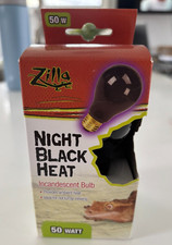 Zilla Night Black Incandescent Bulb 50W Reptile Terrarium Lamp Light BRAND NEW