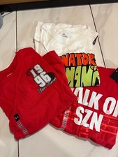 3pcs Set Under Armour Boys Red White Graphic Print Shirt Short Sleeve YM NWT