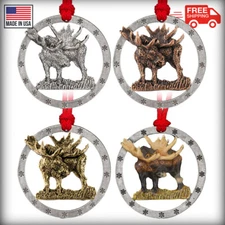 Creative Pewter Designs Moose Full Body Christmas Tree Ornament, M015OR