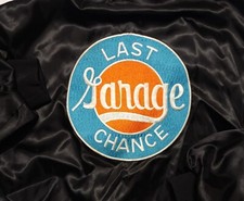 Vintage 1980s Last Chance Garage "Rosemarie Bol" Satin Made in USA Large Jacket