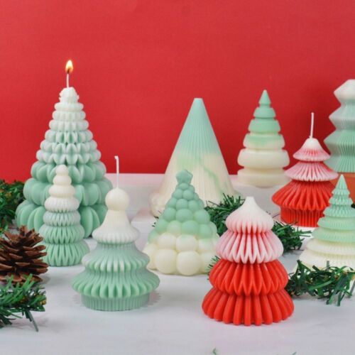 3D Weihnachts baum Kerze Silikon form Seifen mold  Schreibtisch dekoration - Bild 1 von 22