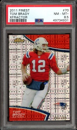 2011 Topps Finest Tom Brady 70 Xfractor /399 PSA 8.5 NM-MT+ Patriots