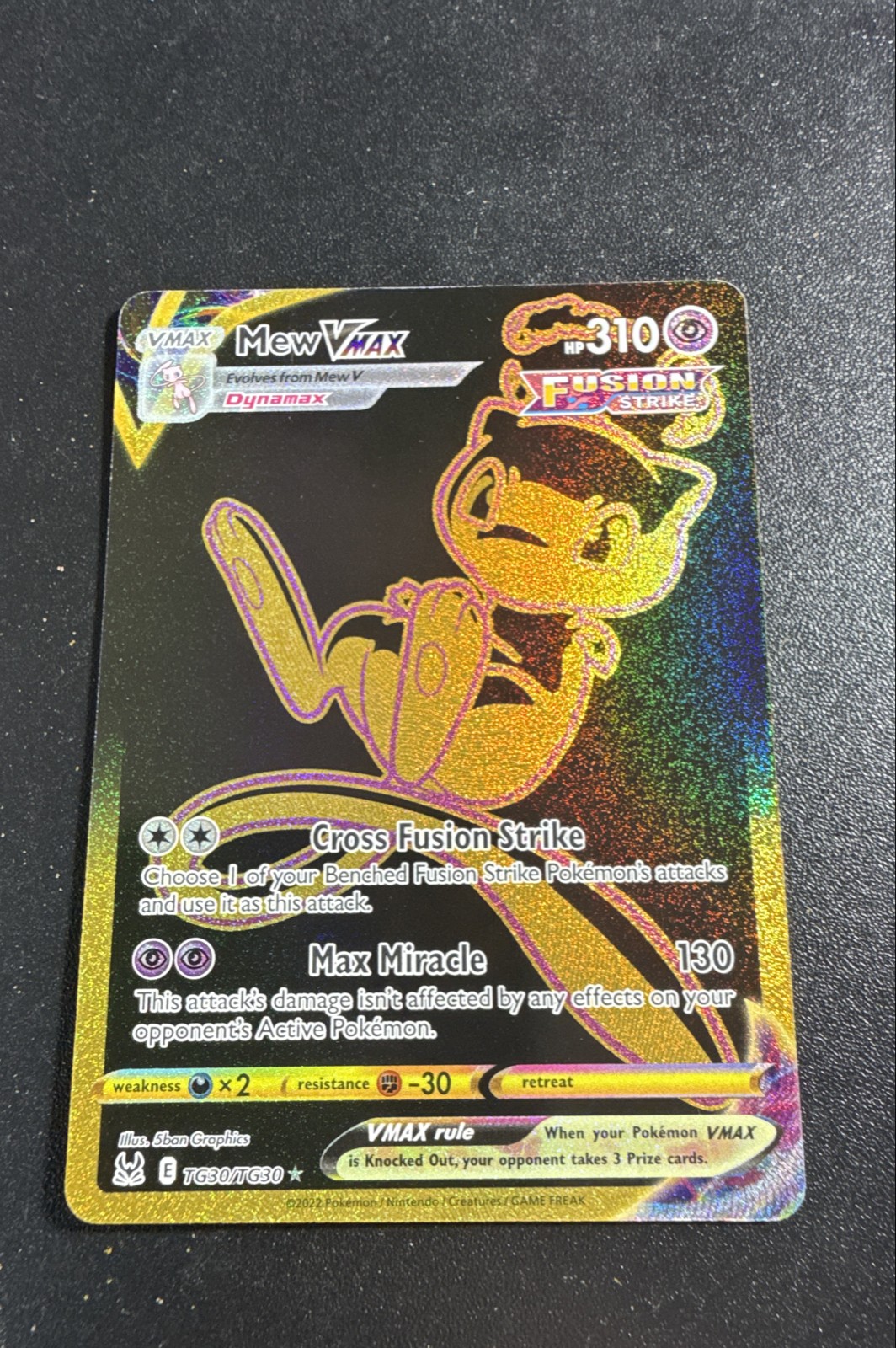 Mew VMAX (Secret) TG30/TG30 Swsh11: Lost Origin Trainer Gallery Holo See Pics