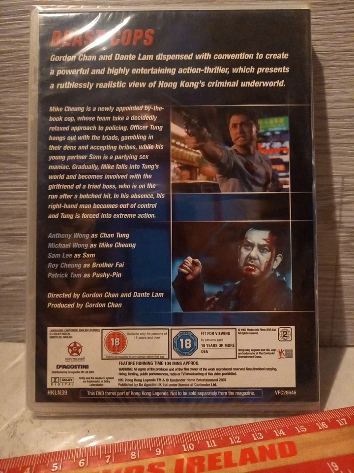 BEAST COPS HONG KONG LEGENDS UK DVD Anthony Wong Martial Arts Action NEW SEALED - Image 2 of 2