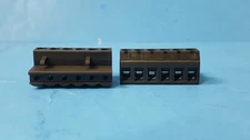 2Pcs- 6 Position Terminal Block Plug, Female Sockets 0.197"(5.00mm) 31049106