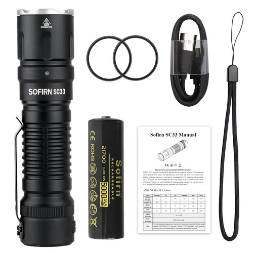 6000-6500K Sofirn SC33 XHP70.3 HI LED Linterna Táctica 5200lm Potente 21700 - Imagen 10 de 10