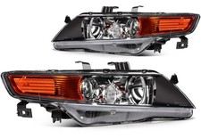 For Acura Tsx 2004 - 2005 Black Housing Left Right Headlights Assembly