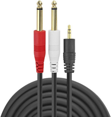 1/8 Inch Male Stereo to Dual 1/4 Mono Male Audio Cable, 3.5Mm TRS to Dual 6.35Mm