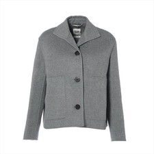 Herm s 20AW Cashmere Short coat 34 Ladies' Gray 07-7104 Overseas parallel impor