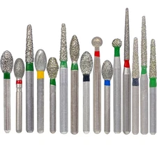 Dental Burs Diamond FG High Speed Round End Taper Ball Football Cylinder Coarse