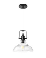 Farmhouse Pendant Lights Kitchen Island Matte Black Finish Modern Open Shade